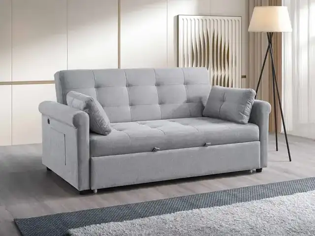 IF 9046 - Sofabed (Large) (Grey Fabric)