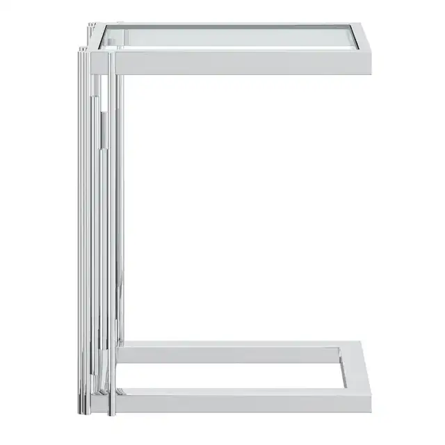 Estrel Small Accent Table in Silver
