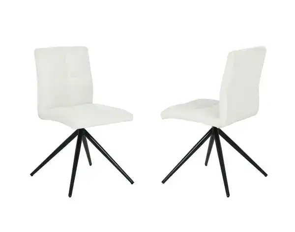 DINING CHAIR, SET OF 2, WHITE