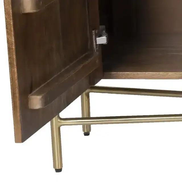 Reyna Media Cabinet, 71" in Walnut and White