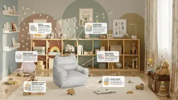 KIDS' CHAIR - GREY