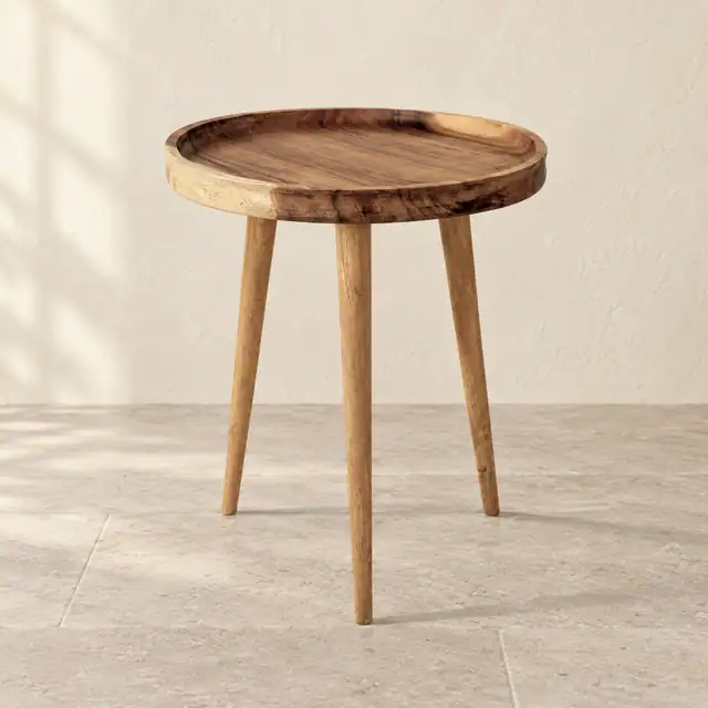 Handcrafted Mango Wood Side Table