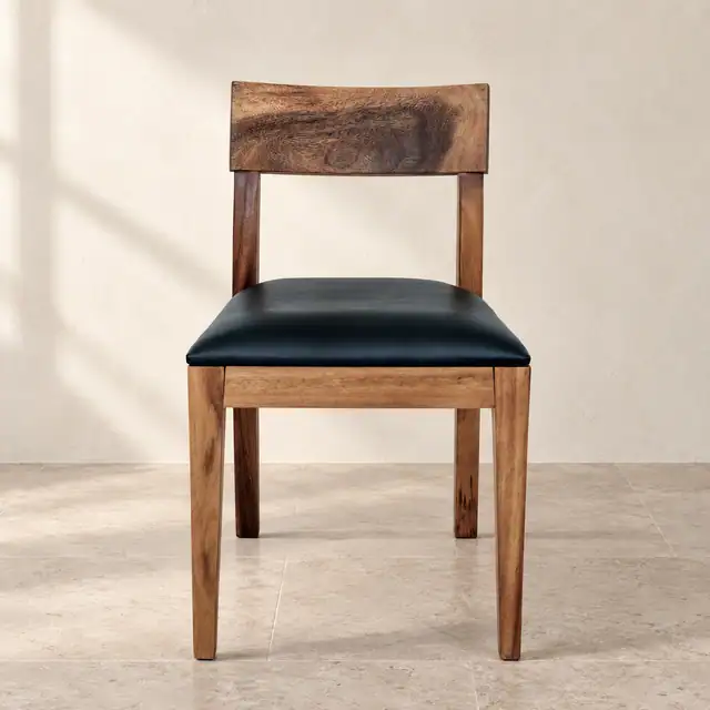 Low-Back Solid Wood Dining Chair