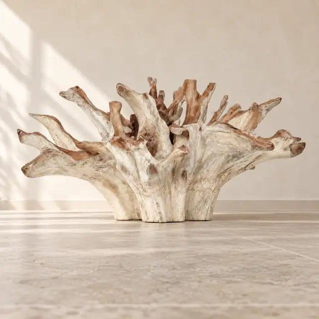 Teak Root Dining Table (Flower)
