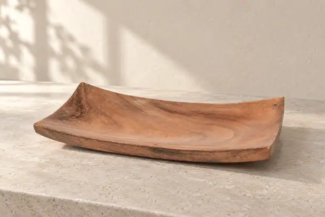 Handcrafted Teak Decorative Bowl