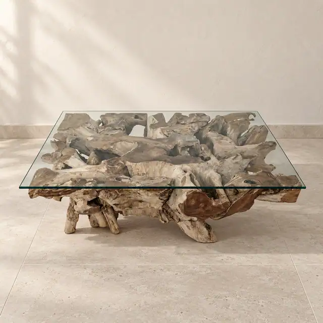 Amara Rectangle Teak Root Coffee Table