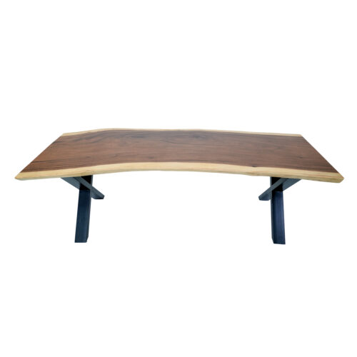 Live Edge Dining Table with X legs