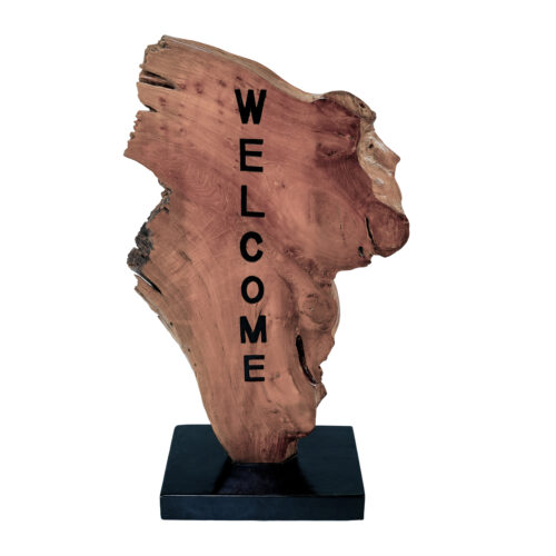 Teak Welcome Sign