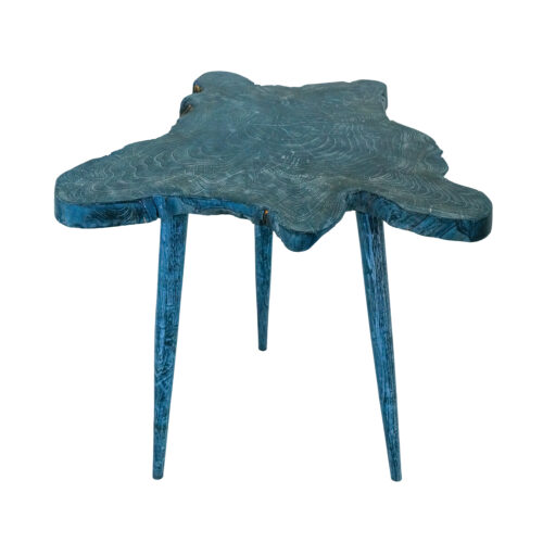 Teak Stone Effect Side Table