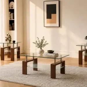 IF 2065 (Walnut Brown) - 3Pc Coffee Set (1xCoffee 2xEnds)