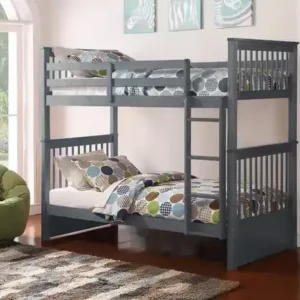 B 121 Single/Single Bunk Bed - Grey