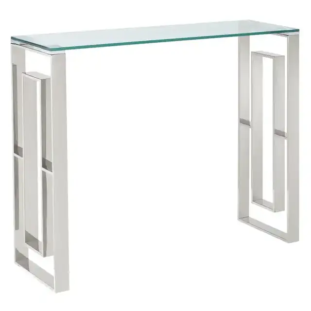 Eros Console and Desk, 39.5" in Silver