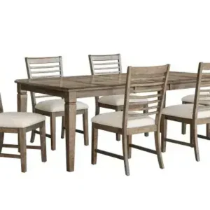 7-PIECE DINING SET - WALNUT