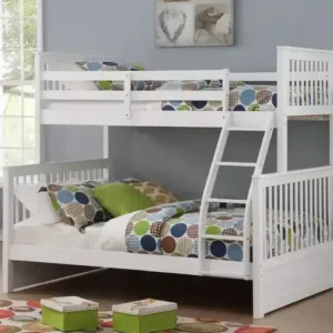 B 122 Single/Double Bunk Bed - White