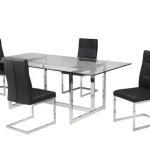 5-PIECE DINING SET - BLACK