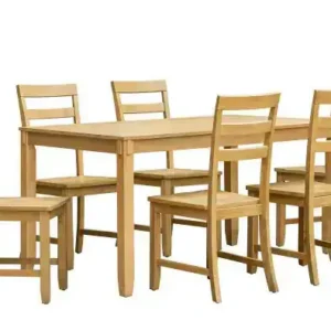 7-PIECE DINING SET - NATURAL