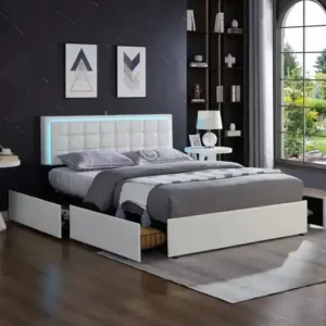 IF 5402 (White PU) - 54" Double Bed