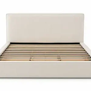 KING STORAGE BED - BEIGE