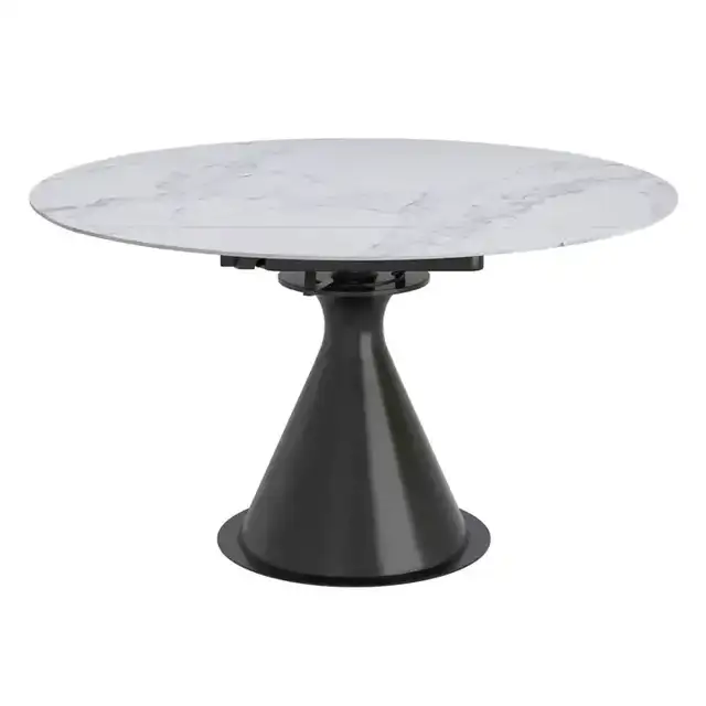 Calisto and Talon 5pc Dining Set - White Table and Charcoal Chairs