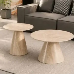 IF 2202 - 2Pc Coffee Tbl Set (Lt Travertine Stone)