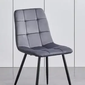 C 1592 - Chair (Grey Velvet) — 1 Chair