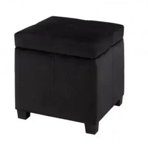 STORAGE OTTOMAN - BLACK