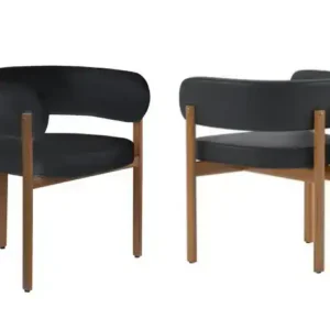 DINING CHAIR BLACK/WALNUT — 1 Chair
