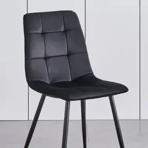 C 1591 - Chair (Black Velvet) — 1 Chair