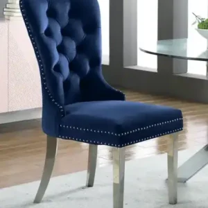 C 1262 - Chair (Blue Velvet) — 1 Chair
