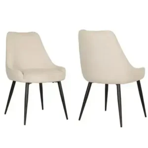 DINING CHAIR, SET OF 2 - BEIGE