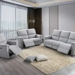 IF 8155 (Grey Fabric) - 3Pc Power Recliner Set