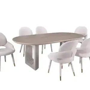 7-PIECE DINING SET - BEIGE