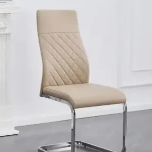C-1577 - Chair (Beige PU) Diamond — 1 Chair