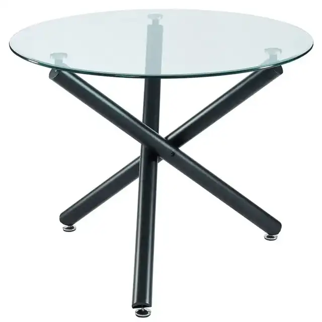 Suzette and Hudson 5pc Dining Set - Black Table and Black Chairs