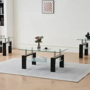 IF 2064 (Glossy Black) - 3Pc Coffee Set (1xCoffee 2xEnds)
