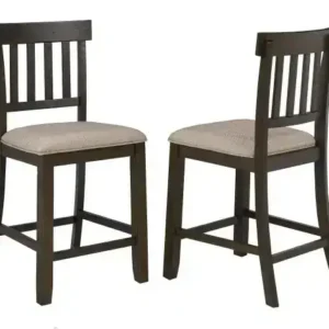 BAR STOOL, SET OF 2 - DARK GREY