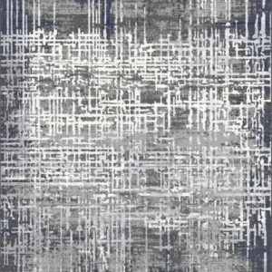 5 X 8 AREA RUG - CREAM/GREY/BLUE
