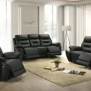 IF 8161 (Black Leather Match) - 3Pc Power Recliner Set