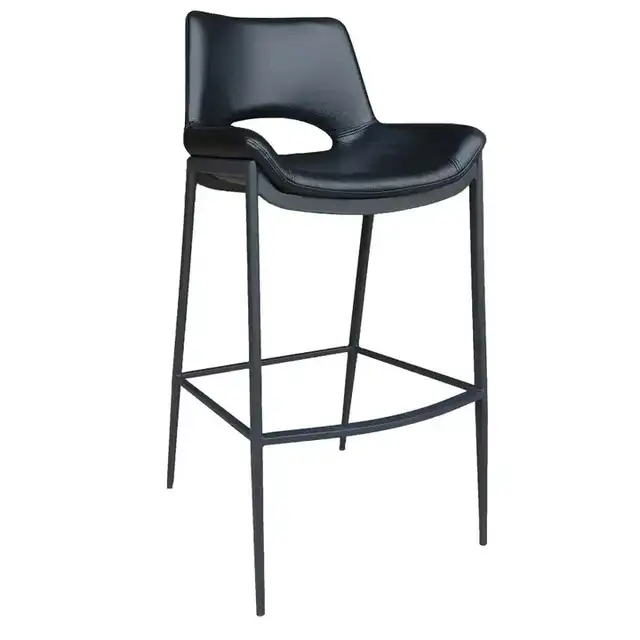 Icona 30" Bar Stool in Black and Black