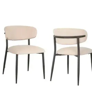 DINING CHAIR, SET OF 2 - BEIGE