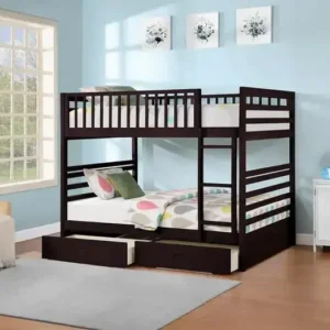 B 115 Double/Double Bunk Bed (Includes Set of Drawers) - Espresso