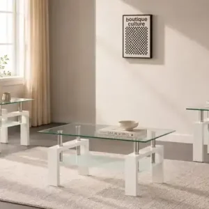 IF 2063 (Glossy White) - 3Pc Coffee Set (1xCoffee 2xEnds)