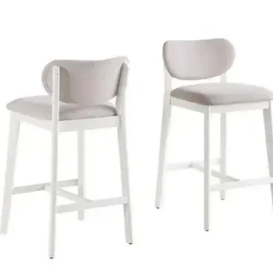 COUNTER STOOL, SET OF 2 - CREAM