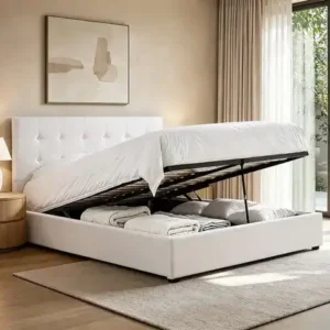 IF 5446 (Cream Fabric) - 54" Double Lift Bed