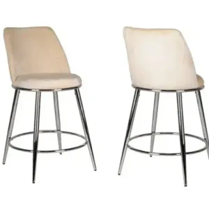 COUNTER STOOL, SET OF 2 - BEIGE