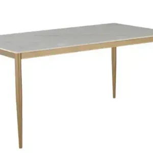 DINING TABLE - WHITE/GOLD
