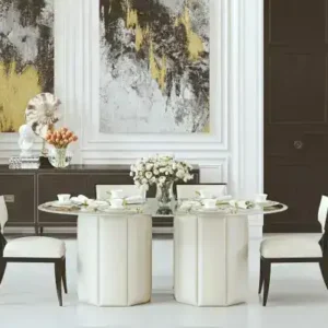 80'' DINING TABLE - BEIGE