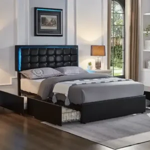 IF 5400 (Black PU) - 54" Double Bed