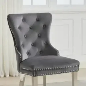 C 1245 - Chair (Grey Velvet) — 1 Chair