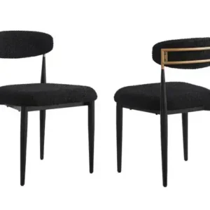 DINING CHAIR, SET OF 2 - BLACK